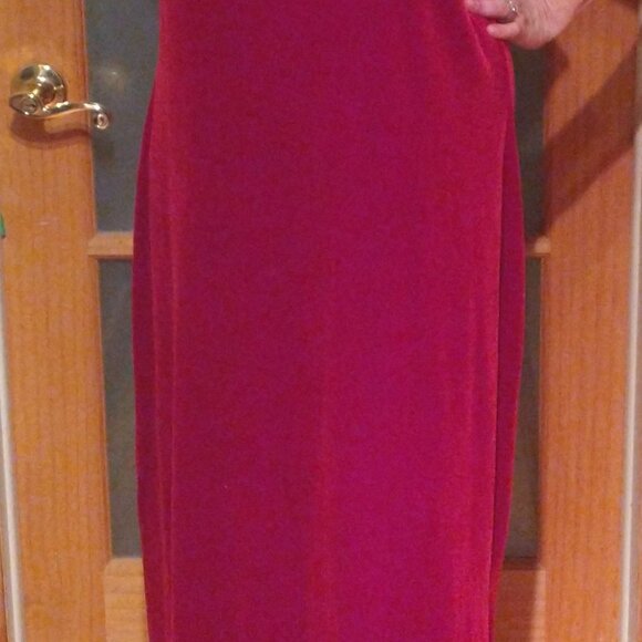 Coldwater Creek red velvet dress L - Picture 2 of 7